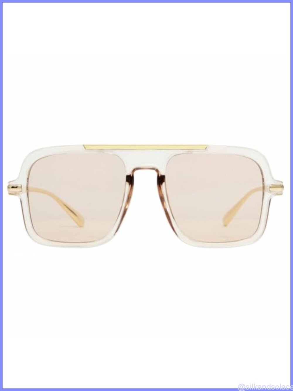 Oversized Retro Square Pilot Sunglasses UV400 Unisex Vintage 70s 80s 90s